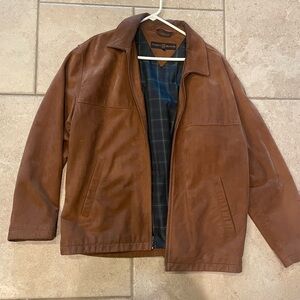 Men’s Size L Tommy Hilfiger Brown leather/suede jacket